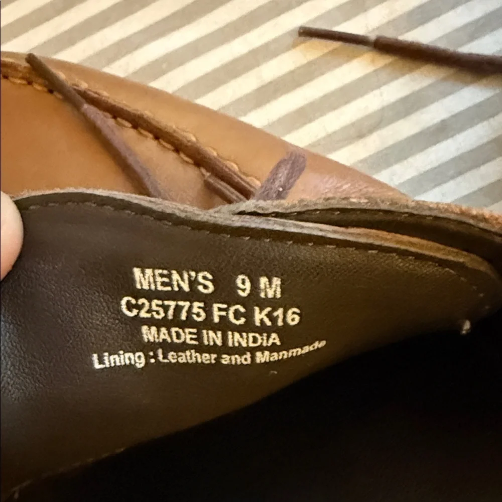 Cole Haan Tan Leather Boat Shoes